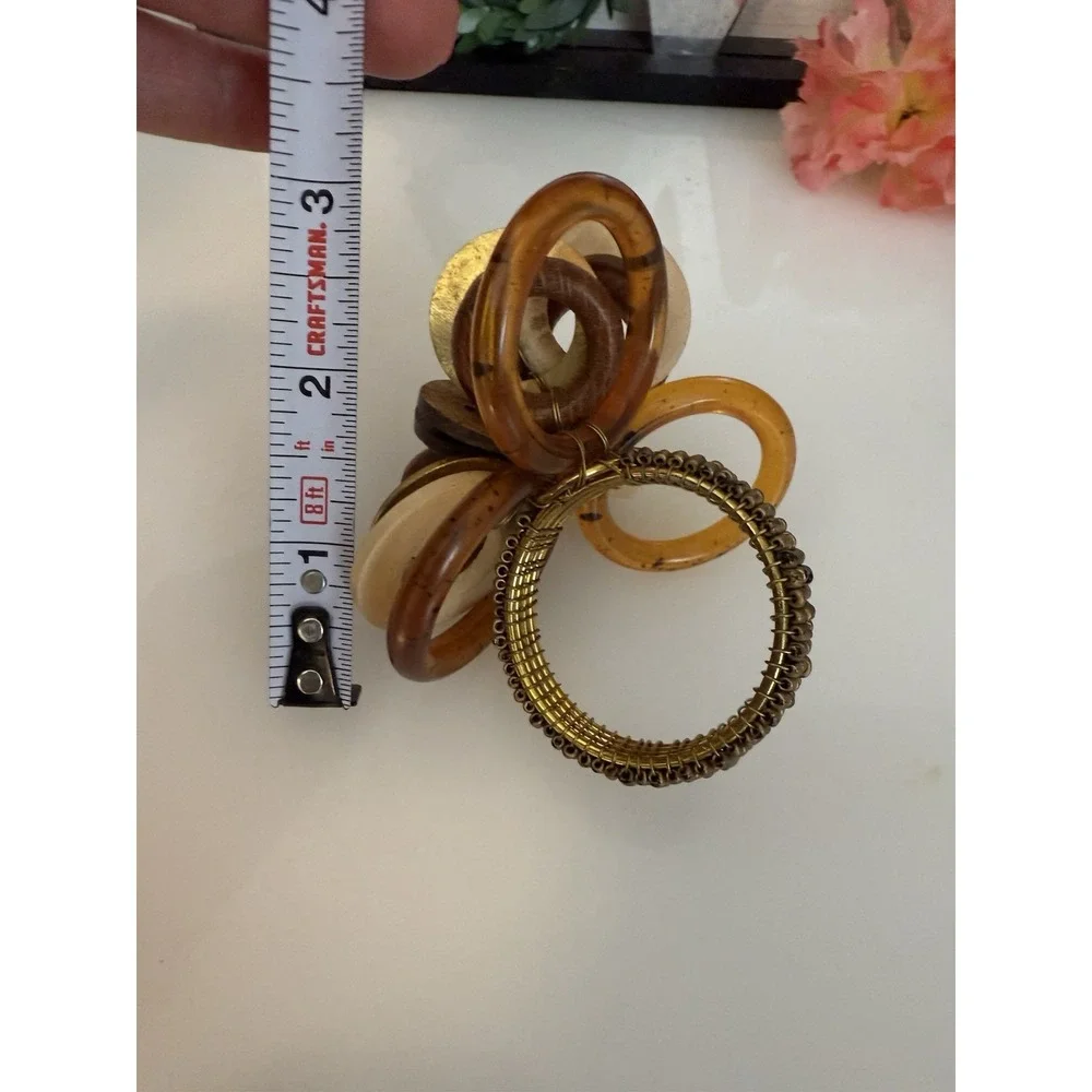 Vintage Set of‎ 6 Bodrum Interlink Napkin Rings Mid Century Modern Table Decor